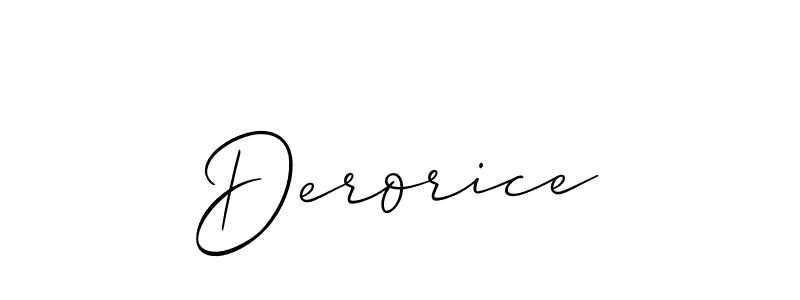 Best and Professional Signature Style for Derorice. Allison_Script Best Signature Style Collection. Derorice signature style 2 images and pictures png