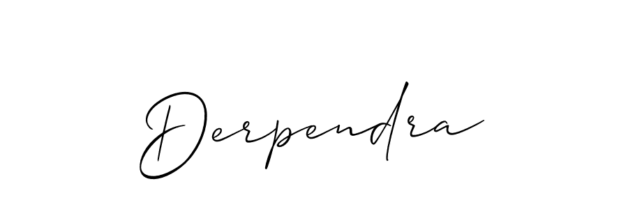 The best way (Allison_Script) to make a short signature is to pick only two or three words in your name. The name Derpendra include a total of six letters. For converting this name. Derpendra signature style 2 images and pictures png
