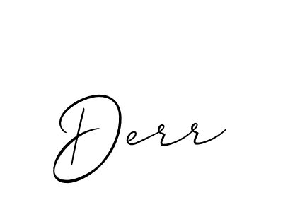 Use a signature maker to create a handwritten signature online. With this signature software, you can design (Allison_Script) your own signature for name Derr. Derr signature style 2 images and pictures png