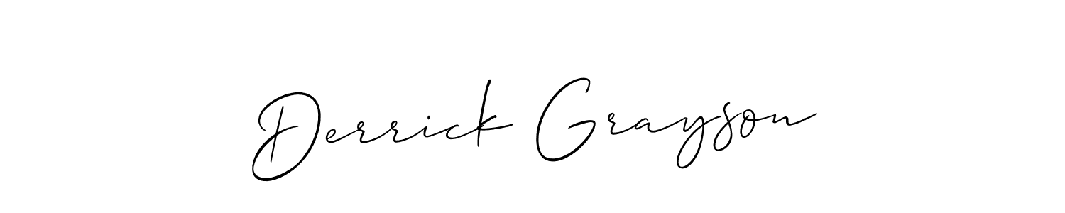 How to make Derrick Grayson name signature. Use Allison_Script style for creating short signs online. This is the latest handwritten sign. Derrick Grayson signature style 2 images and pictures png
