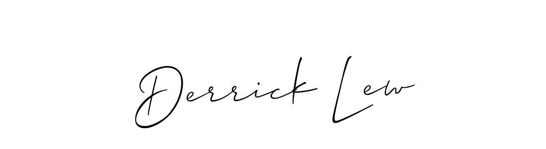Create a beautiful signature design for name Derrick Lew. With this signature (Allison_Script) fonts, you can make a handwritten signature for free. Derrick Lew signature style 2 images and pictures png