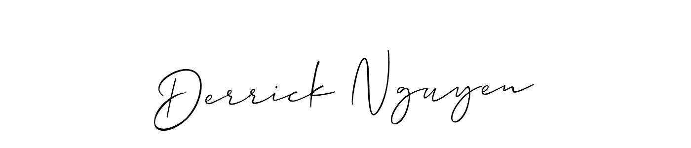 Similarly Allison_Script is the best handwritten signature design. Signature creator online .You can use it as an online autograph creator for name Derrick Nguyen. Derrick Nguyen signature style 2 images and pictures png