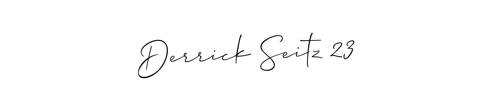 How to make Derrick Seitz 23 name signature. Use Allison_Script style for creating short signs online. This is the latest handwritten sign. Derrick Seitz 23 signature style 2 images and pictures png