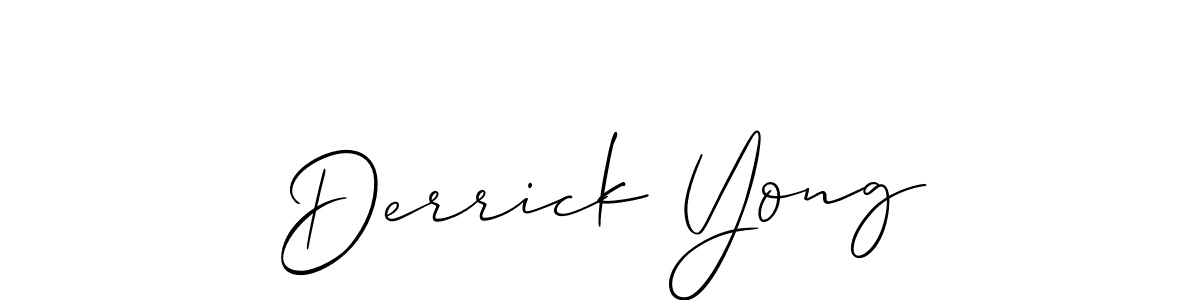 Derrick Yong stylish signature style. Best Handwritten Sign (Allison_Script) for my name. Handwritten Signature Collection Ideas for my name Derrick Yong. Derrick Yong signature style 2 images and pictures png