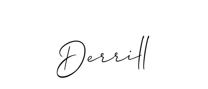 Derrill stylish signature style. Best Handwritten Sign (Allison_Script) for my name. Handwritten Signature Collection Ideas for my name Derrill. Derrill signature style 2 images and pictures png