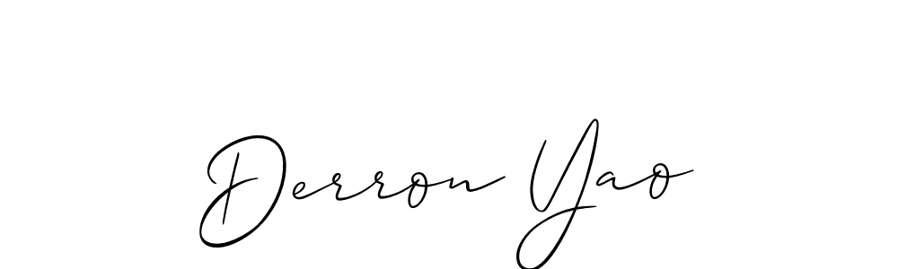 Derron Yao stylish signature style. Best Handwritten Sign (Allison_Script) for my name. Handwritten Signature Collection Ideas for my name Derron Yao. Derron Yao signature style 2 images and pictures png