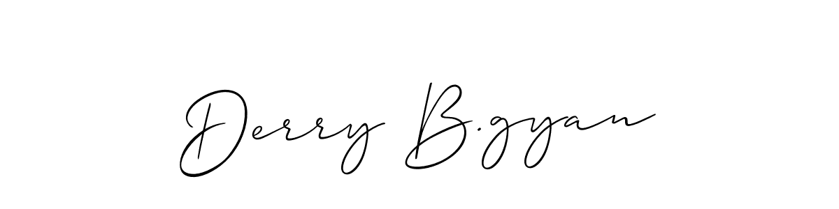 How to make Derry B.gyan name signature. Use Allison_Script style for creating short signs online. This is the latest handwritten sign. Derry B.gyan signature style 2 images and pictures png