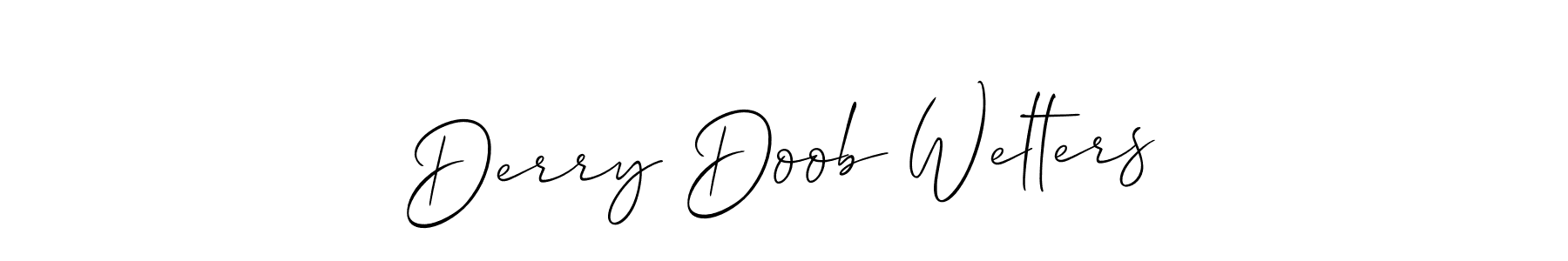 Make a beautiful signature design for name Derry Doob Welters. With this signature (Allison_Script) style, you can create a handwritten signature for free. Derry Doob Welters signature style 2 images and pictures png
