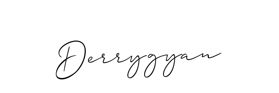 Use a signature maker to create a handwritten signature online. With this signature software, you can design (Allison_Script) your own signature for name Derrygyan. Derrygyan signature style 2 images and pictures png