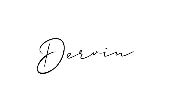 How to make Dervin signature? Allison_Script is a professional autograph style. Create handwritten signature for Dervin name. Dervin signature style 2 images and pictures png