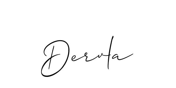 Dervla stylish signature style. Best Handwritten Sign (Allison_Script) for my name. Handwritten Signature Collection Ideas for my name Dervla. Dervla signature style 2 images and pictures png