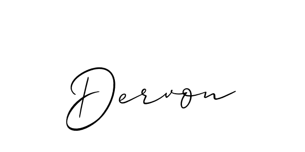 The best way (Allison_Script) to make a short signature is to pick only two or three words in your name. The name Dervon include a total of six letters. For converting this name. Dervon signature style 2 images and pictures png