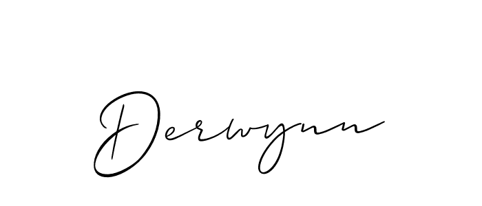 How to make Derwynn name signature. Use Allison_Script style for creating short signs online. This is the latest handwritten sign. Derwynn signature style 2 images and pictures png