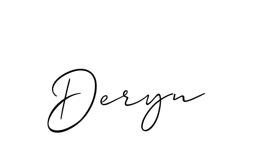 Allison_Script is a professional signature style that is perfect for those who want to add a touch of class to their signature. It is also a great choice for those who want to make their signature more unique. Get Deryn name to fancy signature for free. Deryn signature style 2 images and pictures png