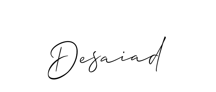 Make a beautiful signature design for name Desaiad. With this signature (Allison_Script) style, you can create a handwritten signature for free. Desaiad signature style 2 images and pictures png