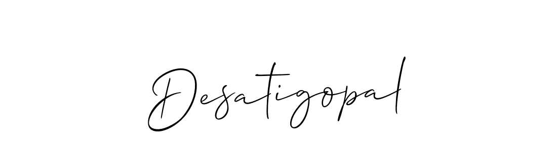 Create a beautiful signature design for name Desatigopal. With this signature (Allison_Script) fonts, you can make a handwritten signature for free. Desatigopal signature style 2 images and pictures png
