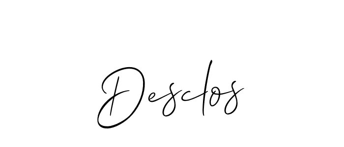 How to make Desclos signature? Allison_Script is a professional autograph style. Create handwritten signature for Desclos name. Desclos signature style 2 images and pictures png