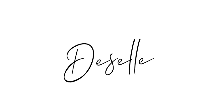 Make a beautiful signature design for name Deselle. With this signature (Allison_Script) style, you can create a handwritten signature for free. Deselle signature style 2 images and pictures png