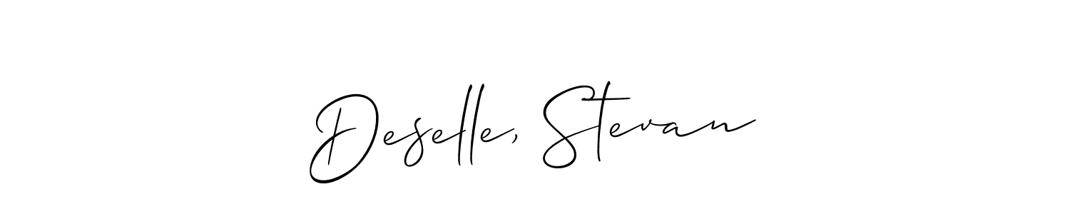 How to make Deselle, Stevan signature? Allison_Script is a professional autograph style. Create handwritten signature for Deselle, Stevan name. Deselle, Stevan signature style 2 images and pictures png