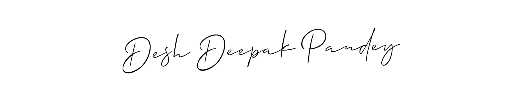 Create a beautiful signature design for name Desh Deepak Pandey. With this signature (Allison_Script) fonts, you can make a handwritten signature for free. Desh Deepak Pandey signature style 2 images and pictures png