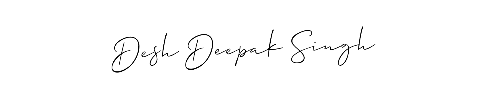 You should practise on your own different ways (Allison_Script) to write your name (Desh Deepak Singh) in signature. don't let someone else do it for you. Desh Deepak Singh signature style 2 images and pictures png