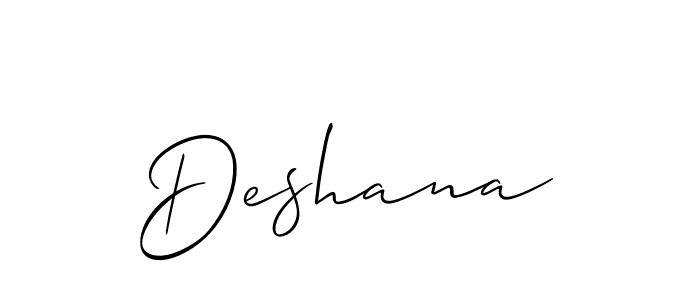 You should practise on your own different ways (Allison_Script) to write your name (Deshana) in signature. don't let someone else do it for you. Deshana signature style 2 images and pictures png