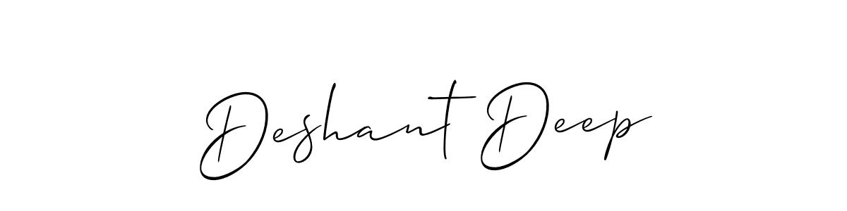 Also You can easily find your signature by using the search form. We will create Deshant Deep name handwritten signature images for you free of cost using Allison_Script sign style. Deshant Deep signature style 2 images and pictures png