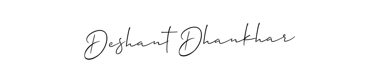 Design your own signature with our free online signature maker. With this signature software, you can create a handwritten (Allison_Script) signature for name Deshant Dhankhar. Deshant Dhankhar signature style 2 images and pictures png