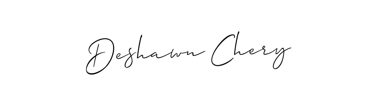 It looks lik you need a new signature style for name Deshawn Chery. Design unique handwritten (Allison_Script) signature with our free signature maker in just a few clicks. Deshawn Chery signature style 2 images and pictures png