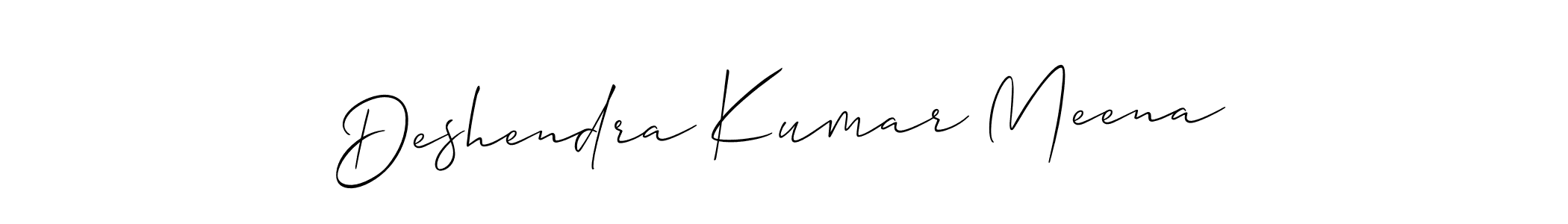 It looks lik you need a new signature style for name Deshendra Kumar Meena. Design unique handwritten (Allison_Script) signature with our free signature maker in just a few clicks. Deshendra Kumar Meena signature style 2 images and pictures png