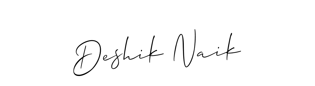 Also You can easily find your signature by using the search form. We will create Deshik Naik name handwritten signature images for you free of cost using Allison_Script sign style. Deshik Naik signature style 2 images and pictures png