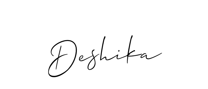 See photos of Deshika official signature by Spectra . Check more albums & portfolios. Read reviews & check more about Allison_Script font. Deshika signature style 2 images and pictures png