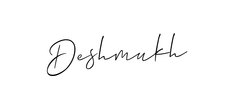 Allison_Script is a professional signature style that is perfect for those who want to add a touch of class to their signature. It is also a great choice for those who want to make their signature more unique. Get Deshmukh name to fancy signature for free. Deshmukh signature style 2 images and pictures png