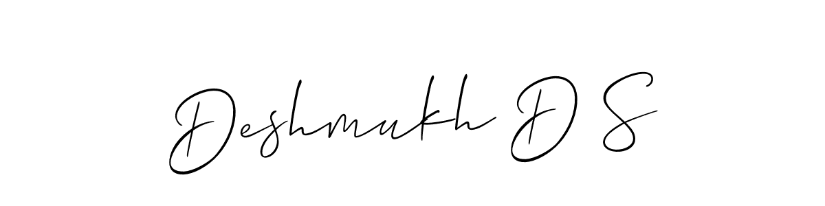 Make a short Deshmukh D S signature style. Manage your documents anywhere anytime using Allison_Script. Create and add eSignatures, submit forms, share and send files easily. Deshmukh D S signature style 2 images and pictures png