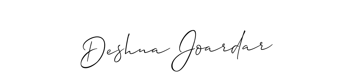 How to Draw Deshna Joardar signature style? Allison_Script is a latest design signature styles for name Deshna Joardar. Deshna Joardar signature style 2 images and pictures png