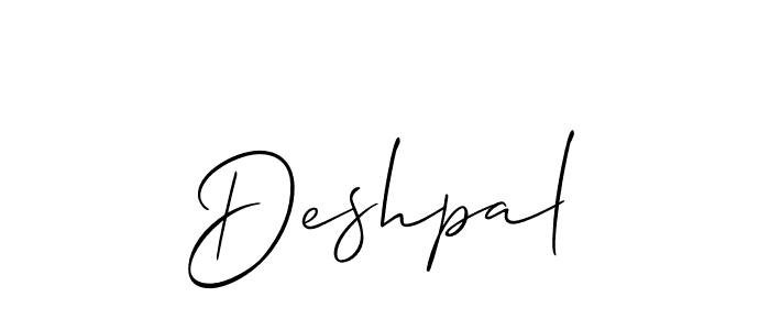 Also we have Deshpal name is the best signature style. Create professional handwritten signature collection using Allison_Script autograph style. Deshpal signature style 2 images and pictures png