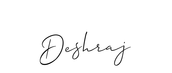 You can use this online signature creator to create a handwritten signature for the name Deshraj. This is the best online autograph maker. Deshraj signature style 2 images and pictures png