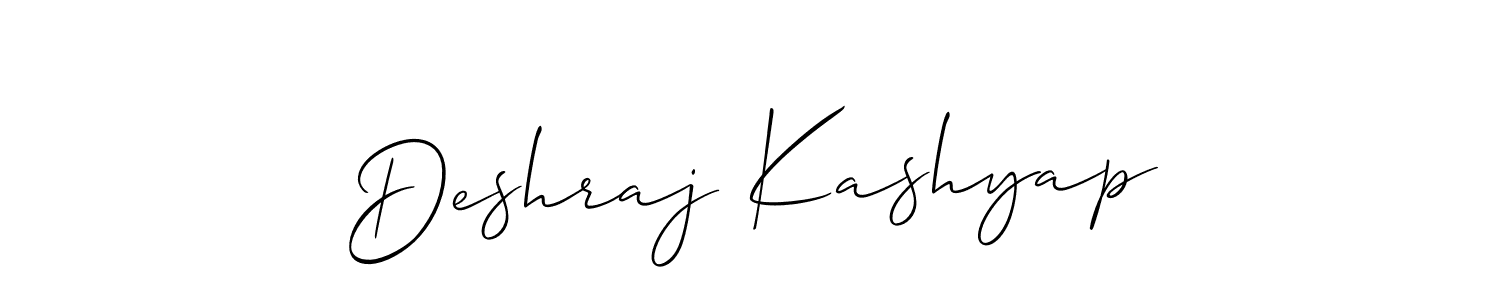 Design your own signature with our free online signature maker. With this signature software, you can create a handwritten (Allison_Script) signature for name Deshraj Kashyap. Deshraj Kashyap signature style 2 images and pictures png