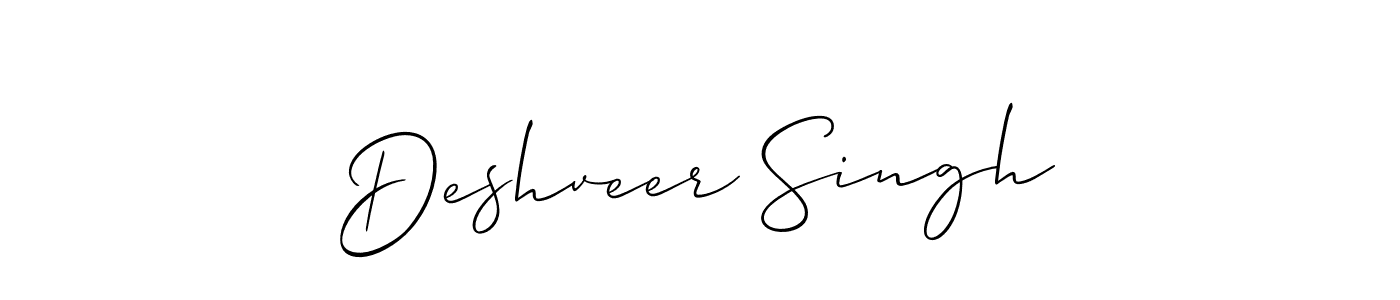 Design your own signature with our free online signature maker. With this signature software, you can create a handwritten (Allison_Script) signature for name Deshveer Singh. Deshveer Singh signature style 2 images and pictures png