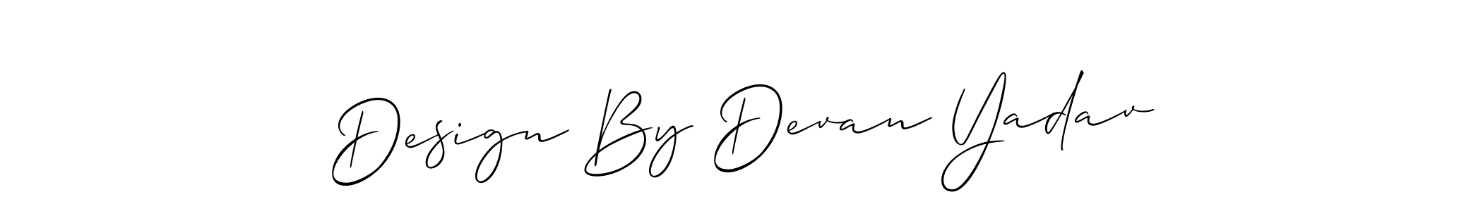 Make a beautiful signature design for name Design By Devan Yadav. With this signature (Allison_Script) style, you can create a handwritten signature for free. Design By Devan Yadav signature style 2 images and pictures png