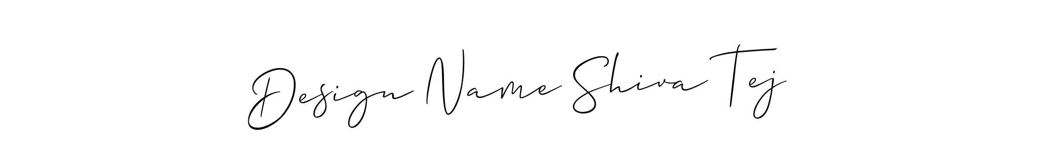 Create a beautiful signature design for name Design Name Shiva Tej. With this signature (Allison_Script) fonts, you can make a handwritten signature for free. Design Name Shiva Tej signature style 2 images and pictures png