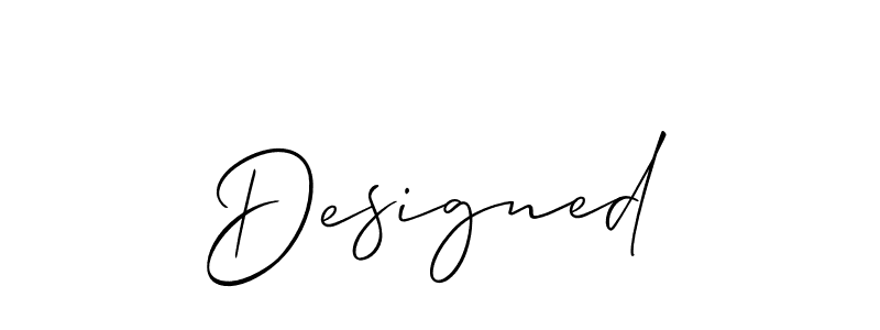 How to Draw Designed signature style? Allison_Script is a latest design signature styles for name Designed. Designed signature style 2 images and pictures png