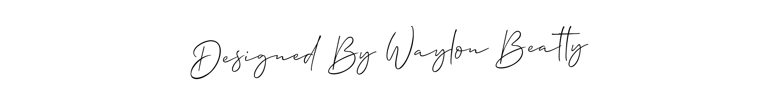 Make a beautiful signature design for name Designed By Waylon Beatty. With this signature (Allison_Script) style, you can create a handwritten signature for free. Designed By Waylon Beatty signature style 2 images and pictures png