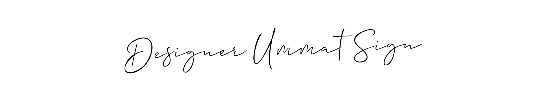 Create a beautiful signature design for name Designer Ummat Sign. With this signature (Allison_Script) fonts, you can make a handwritten signature for free. Designer Ummat Sign signature style 2 images and pictures png