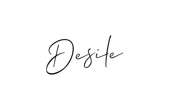 Make a short Desile signature style. Manage your documents anywhere anytime using Allison_Script. Create and add eSignatures, submit forms, share and send files easily. Desile signature style 2 images and pictures png