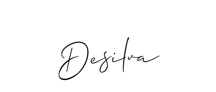 How to make Desilva name signature. Use Allison_Script style for creating short signs online. This is the latest handwritten sign. Desilva signature style 2 images and pictures png