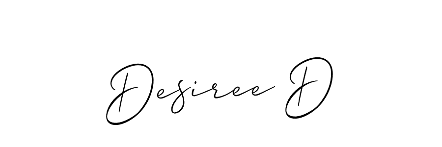 You should practise on your own different ways (Allison_Script) to write your name (Desiree D) in signature. don't let someone else do it for you. Desiree D signature style 2 images and pictures png