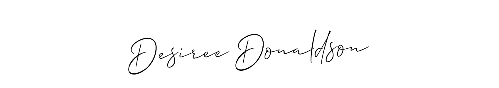 How to make Desiree Donaldson name signature. Use Allison_Script style for creating short signs online. This is the latest handwritten sign. Desiree Donaldson signature style 2 images and pictures png
