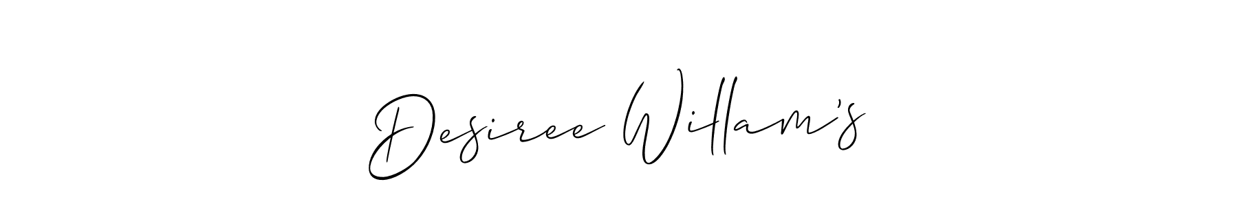 if you are searching for the best signature style for your name Desiree Willam’s. so please give up your signature search. here we have designed multiple signature styles  using Allison_Script. Desiree Willam’s signature style 2 images and pictures png