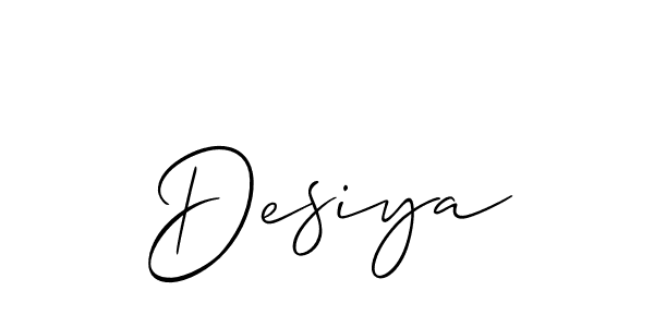 Similarly Allison_Script is the best handwritten signature design. Signature creator online .You can use it as an online autograph creator for name Desiya. Desiya signature style 2 images and pictures png